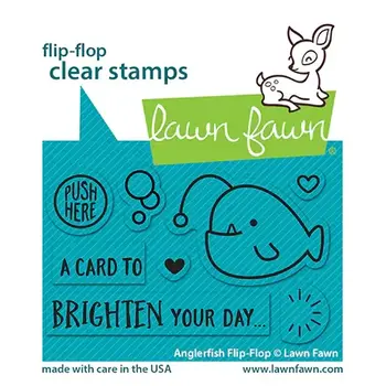 LAWN FAWN LAWN FAWN ANGLER FISH FLIP-FLOP CLEAR STAMP SET