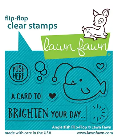 LAWN FAWN LAWN FAWN ANGLER FISH FLIP-FLOP CLEAR STAMP SET