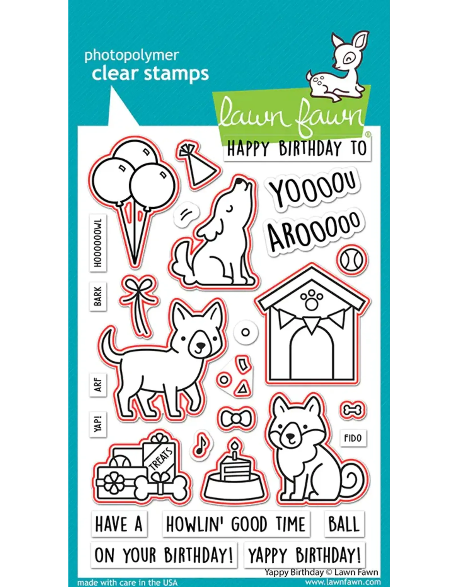 LAWN FAWN LAWN FAWN YAPPY BIRTHDAY DIE SET