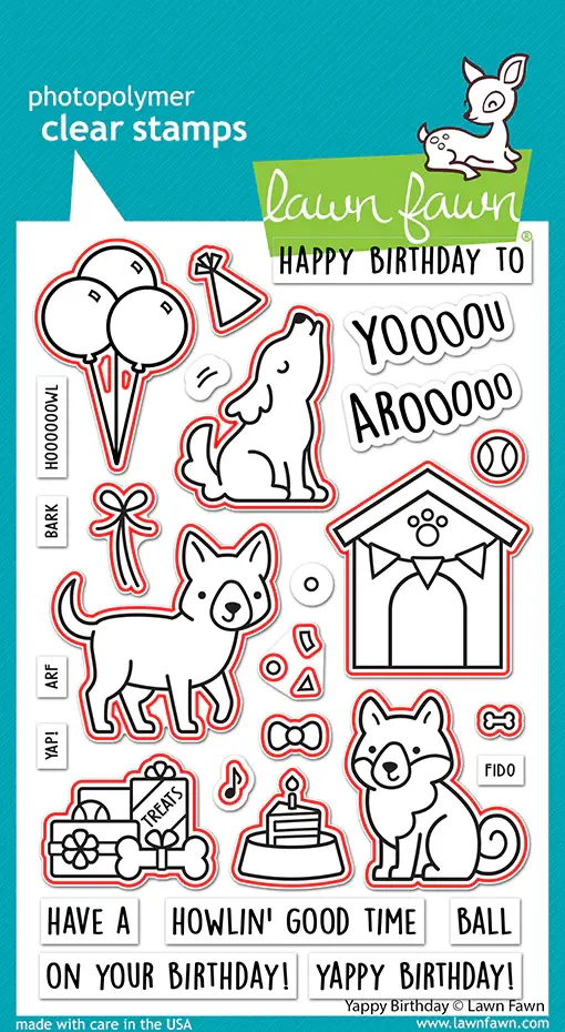 LAWN FAWN LAWN FAWN YAPPY BIRTHDAY DIE SET