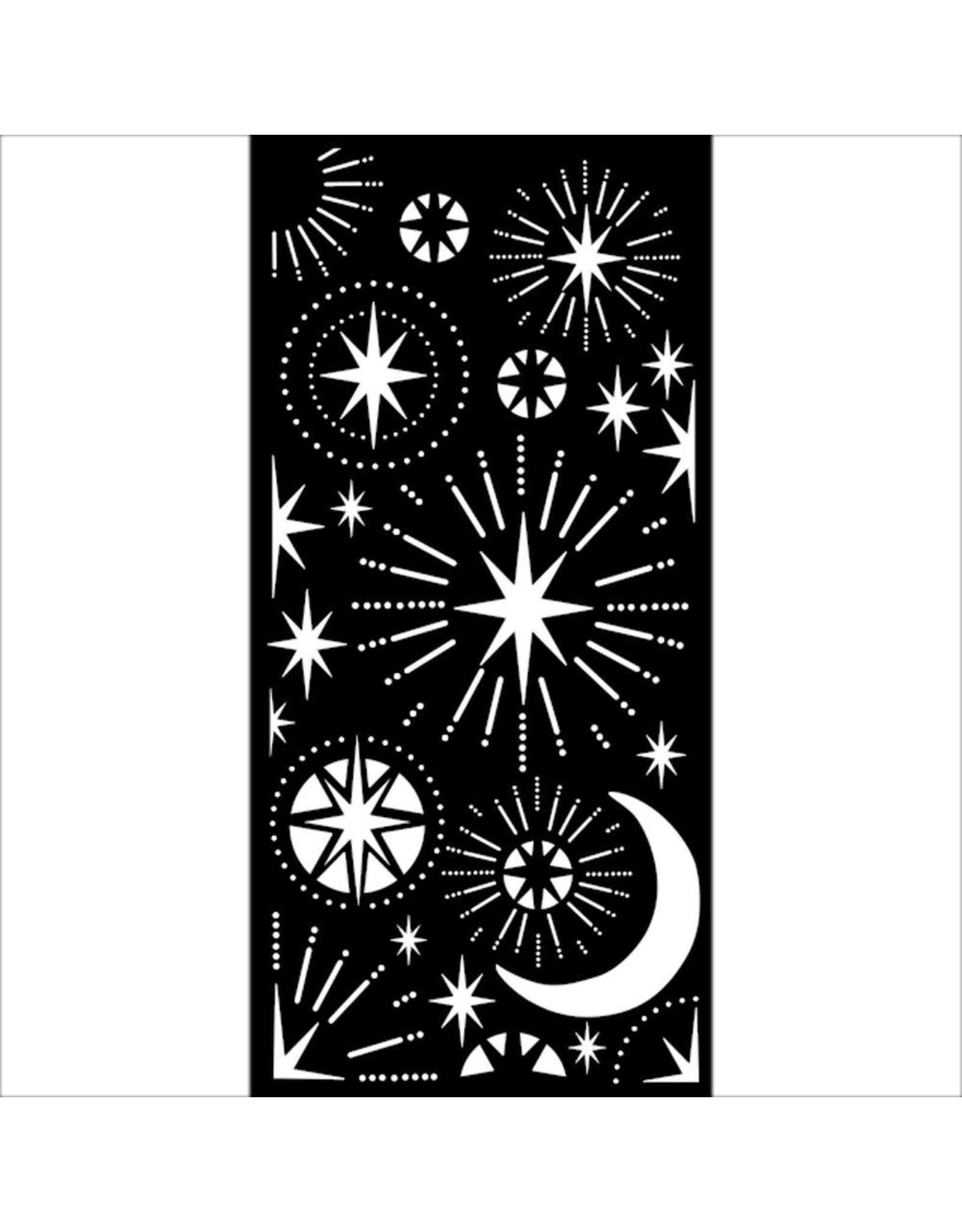 STAMPERIA STAMPERIA CHRISTMAS STARS AND MOON 12x25 STENCIL