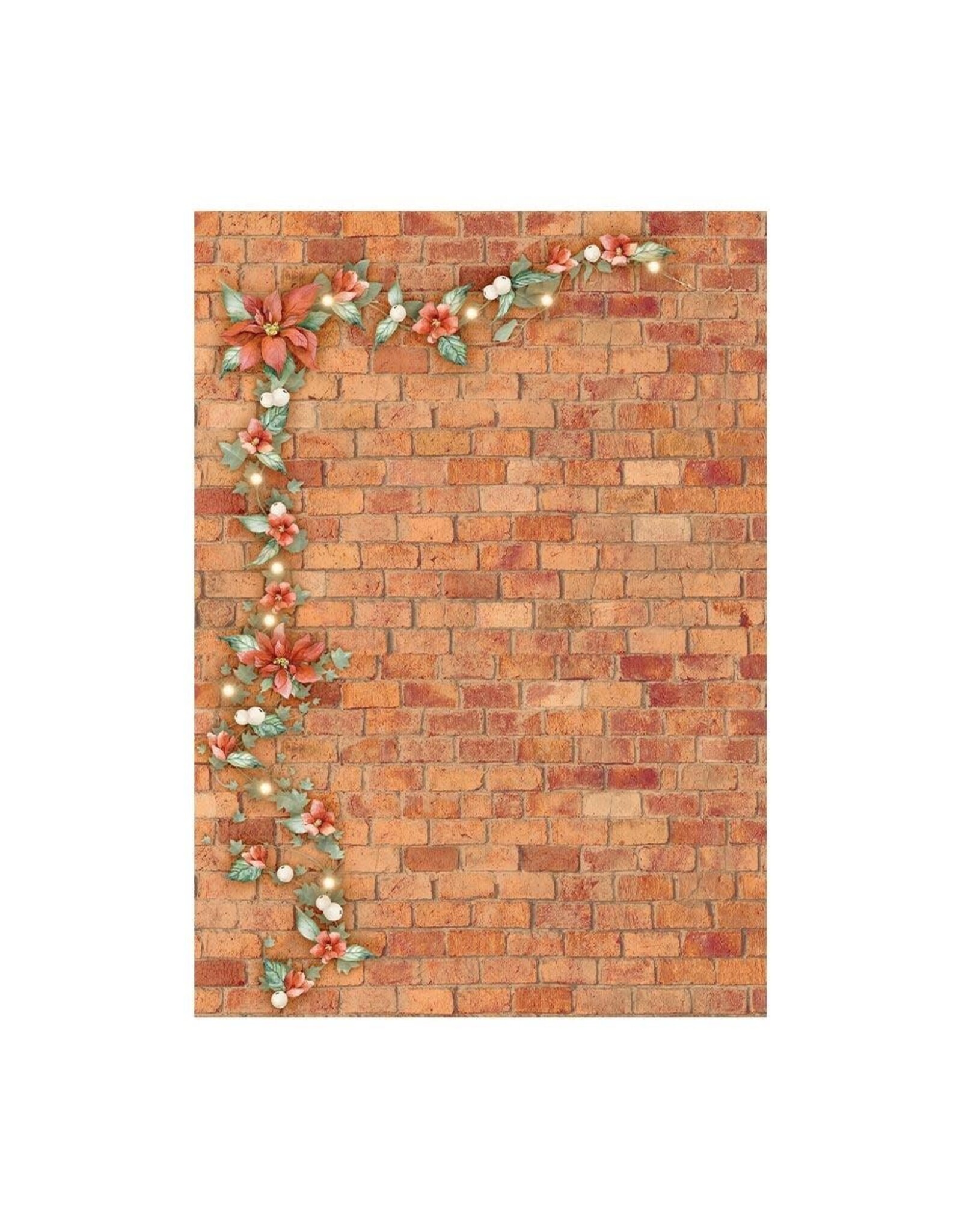 STAMPERIA STAMPERIA ROMANTIC COLLECTION ALL AROUND CHRISTMAS ASSORTED A6 RICE PAPER DECOUPAGE BACKGROUNDS 10.5X14.8CM 8/PK