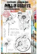 AALL & CREATE AALL & CREATE TRACY EVANS #978 HEXAPETALISTIC A5 ACRYLIC STAMP SET