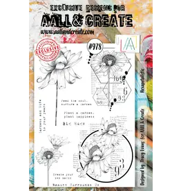 AALL & CREATE AALL & CREATE TRACY EVANS #978 HEXAPETALISTIC A5 ACRYLIC STAMP SET