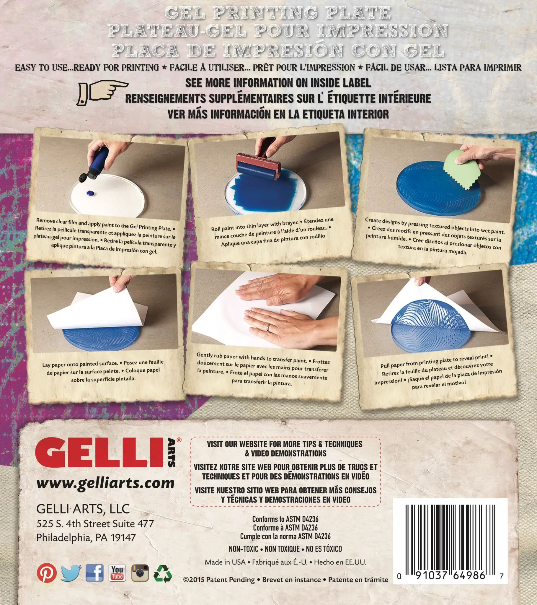 GELLI ARTS GELLI ARTS 8" ROUND GEL PRINTING PLATE