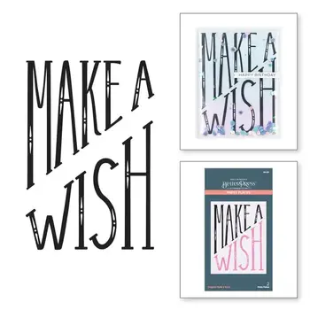SPELLBINDERS SPELLBINDERS BETTERPRESS DIAGONAL MAKE A WISH PRESS PLATE