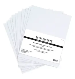 SPELLBINDERS SPELLBINDERS CARD SHOPPE ESSENTIALS POP-UP DIE CUTTING WHITE GLITTER FOAM SHEETS