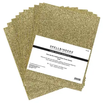 SPELLBINDERS SPELLBINDERS CARD SHOPPE ESSENTIALS POP-UP DIE CUTTING GOLD GLITTER FOAM SHEETS