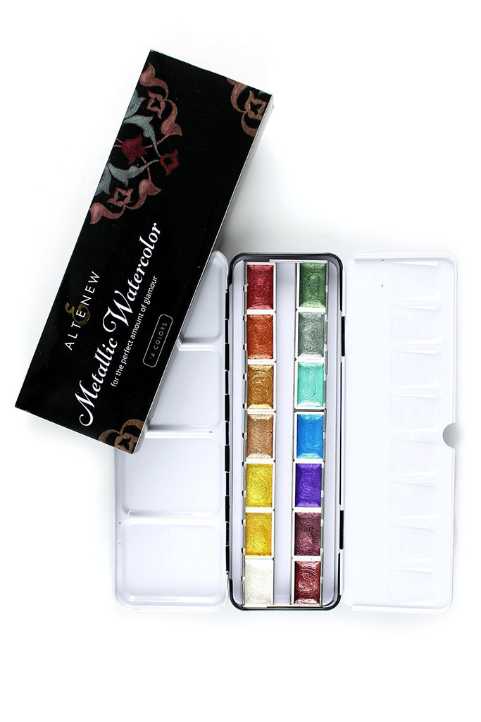 ALTENEW ALTENEW METALLIC WATERCOLOR SET 14PC