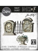 SIZZIX SIZZIX TIM HOLTZ THINLITS GRAVEYARD COLORIZE DIE SET