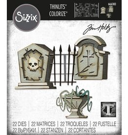 SIZZIX SIZZIX TIM HOLTZ THINLITS GRAVEYARD COLORIZE DIE SET