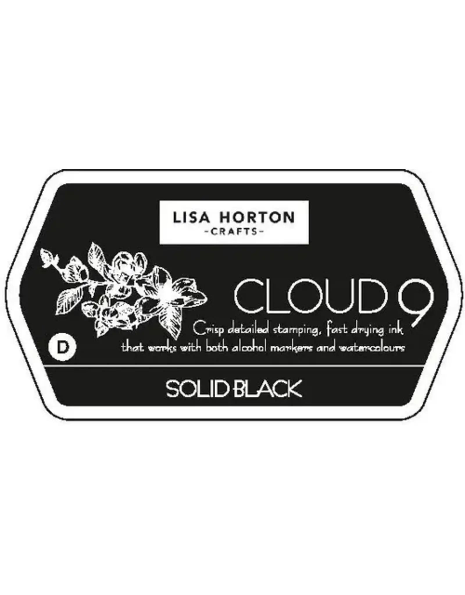 LISA HORTON CRAFTS LISA HORTON CRAFTS CLOUD 9 DYE BASED INK - SOLID BLACK
