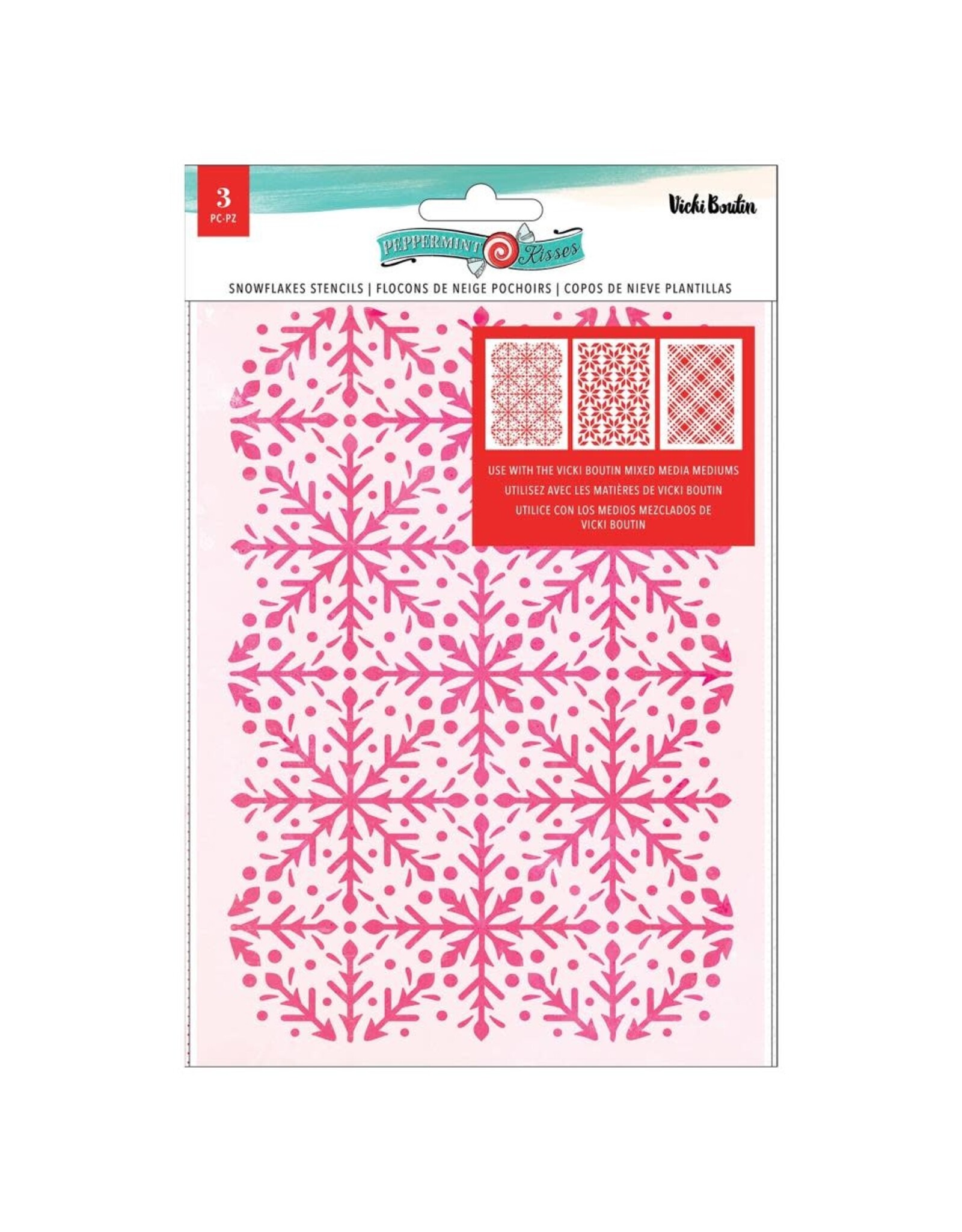 Snowflake Stencils | Pack of Three Snowflake Reusable Stencil