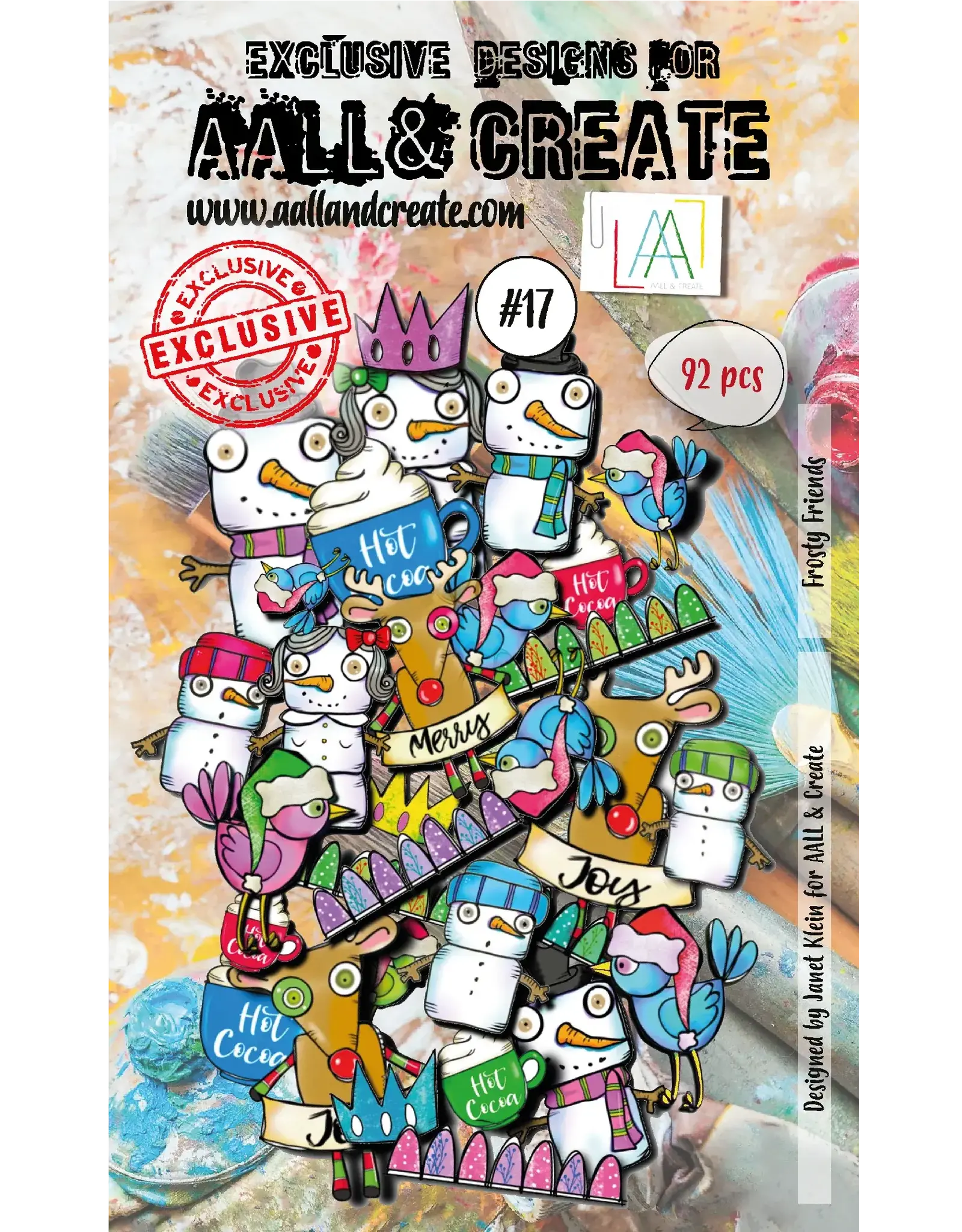 AALL & CREATE AALL & CREATE JANET KLEIN # 17 FROSTY FRIENDS COLOR DIE CUTS 92/PK