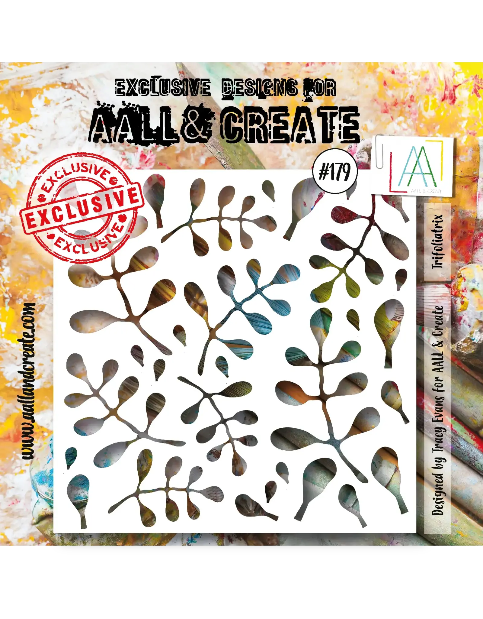 AALL & CREATE AALL & CREATE TRACY EVANS #179 TRIFOLIATRIX 6x6 STENCIL