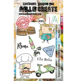AALL & CREATE AALL & CREATE JANET KLEIN #1015 ROME ITALY A6 CLEAR STAMP SET