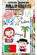AALL & CREATE AALL & CREATE JANET KLEIN #1013 LISBON PORTUGAL A6 CLEAR STAMP SET