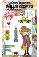 AALL & CREATE AALL & CREATE JANET KLEIN #1012 NYC A6 CLEAR STAMP SET