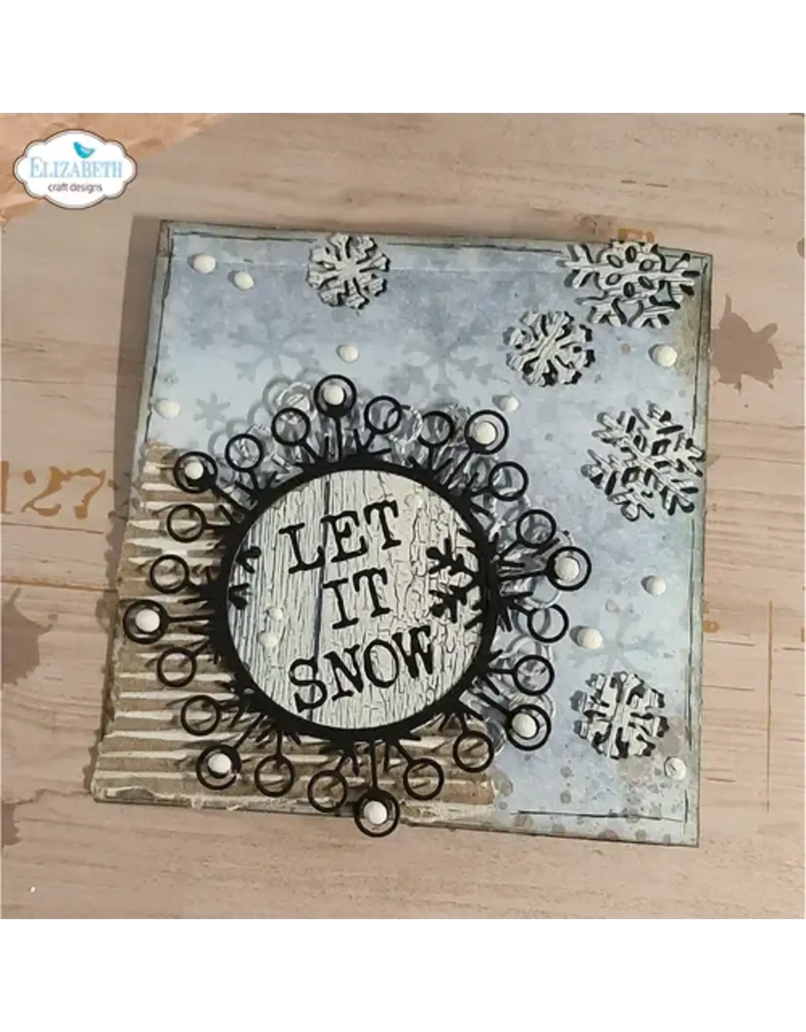 ELIZABETH CRAFT DESIGNS ELIZABETH CRAFT DESIGNS ART JOURNAL SPECIALS BY DEVID LET IT SNOW DIE SET