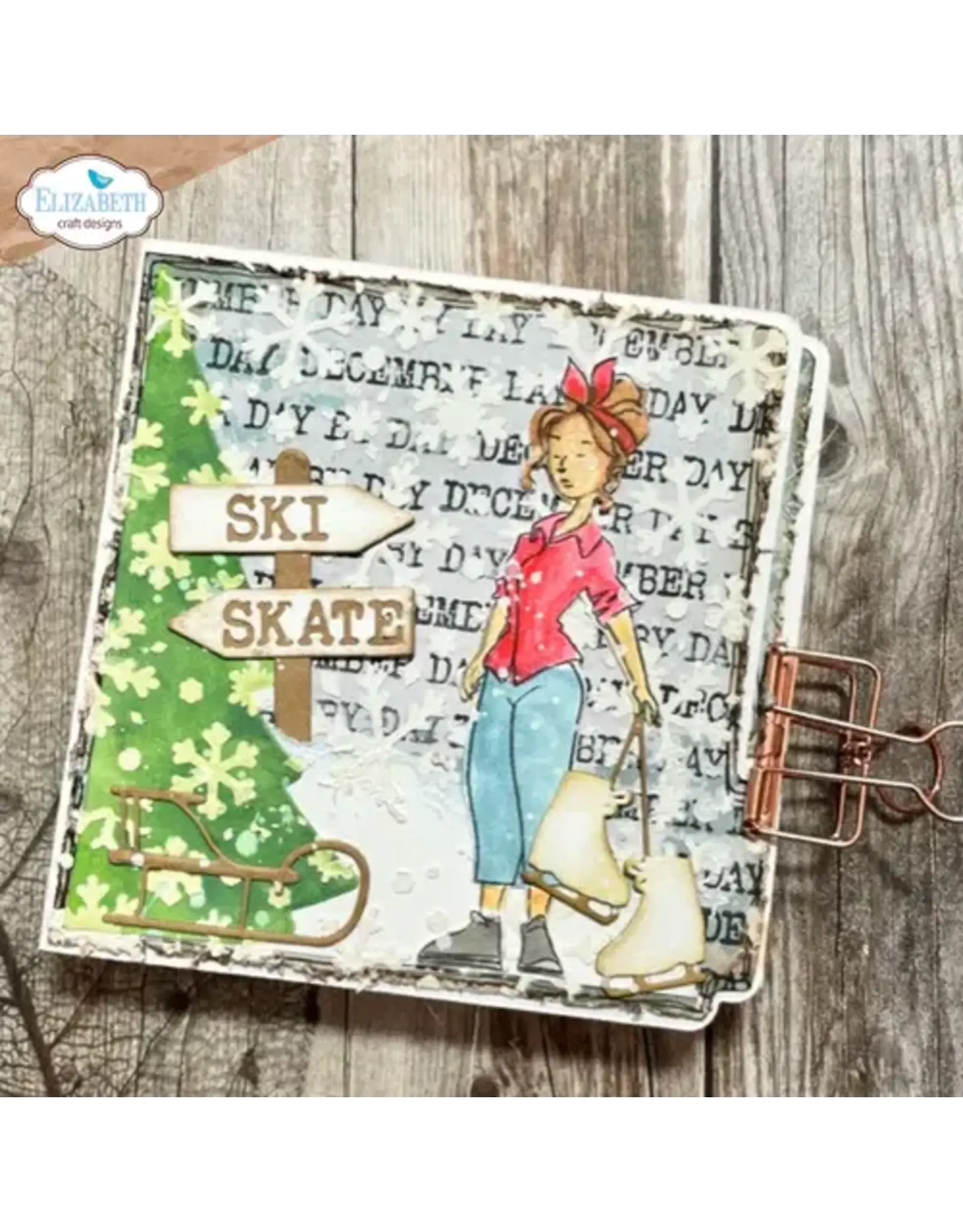 ELIZABETH CRAFT DESIGNS ELIZABETH CRAFT DESIGNS ART JOURNAL SPECIALS BY DEVID LET IT SNOW DIE SET