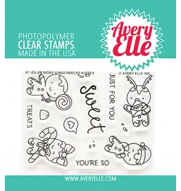 AVERY ELLE AVERY ELLE MORE GINGERBREAD KISSES CLEAR STAMP SET
