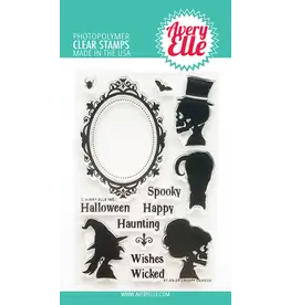 AVERY ELLE AVERY ELLE CREEPY CAMEOS CLEAR STAMP SET