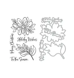 HERO ARTS HERO ARTS STAMP BUNDLE MERRY FOLIAGE CLEAR STAMP & DIE SET