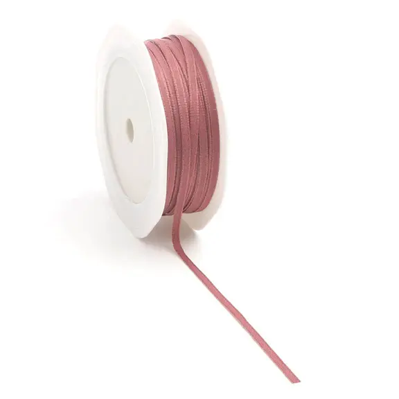 VIVANT TEXTURE DARK ROSE NARROW RIBBON 20m