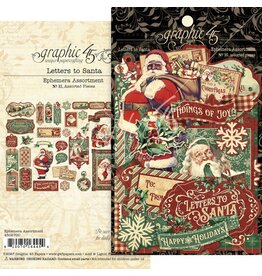 GRAPHIC 45 GRAPHIC 45 LETTERS TO SANTA COLLECTION EPHEMERA ASSORTMENT DIE-CUTS 35/PK