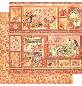 GRAPHIC 45 GRAPHIC 45 HELLO PUMPKIN COLLECTION BEAUTIFUL BOUNTY 12x12 CARDSTOCK