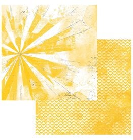 49 AND MARKET 49 AND MARKET VINTAGE ARTISTRY SUNBURST - RAY OF SUNSHINE 12x12 CARDSTOCK