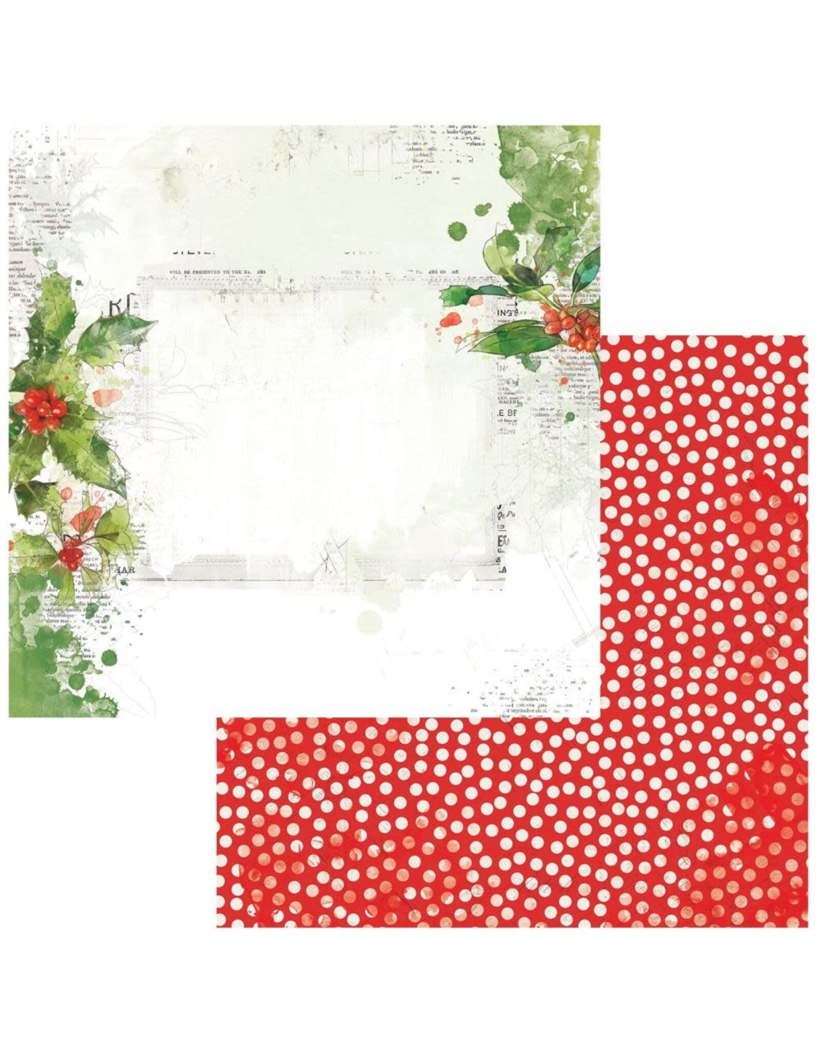 49 AND MARKET 49 AND MARKET CHRISTMAS SPECTACULAR 2023 - HIDDEN HOLLY 12x12 CARDSTOCK