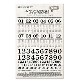 49 AND MARKET 49 AND MARKET VINTAGE BITS DATE ESSENTIALS 01 6x8 RUB-ON TRANSFERS 2/PK