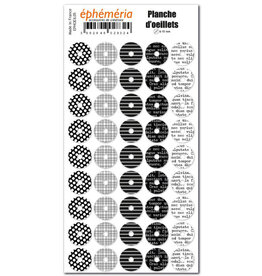EPHEMERIA EPHEMERIA PLANCHE D'OEILLETS IMPRIMES NOIR