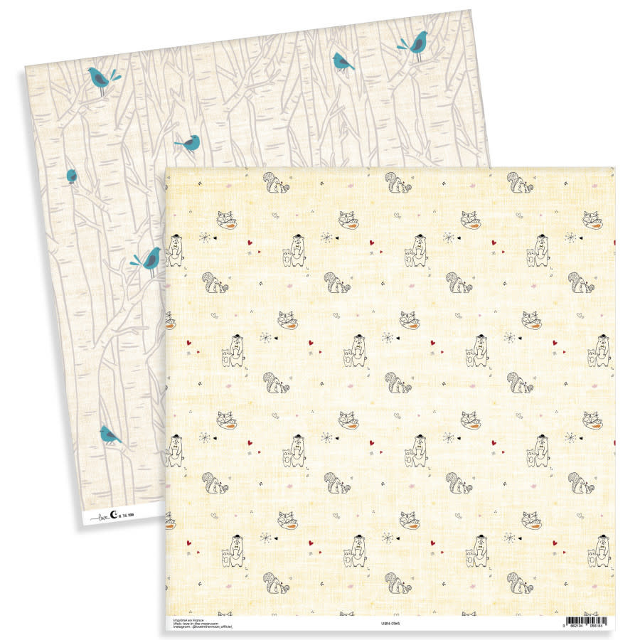 LOVE IN THE MOON COLLECTION UNE SI BELLE NATURE #5 12x12 CARDSTOCK