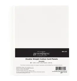 SPELLBINDERS SPELLBINDERS BETTERPRESS A2 PORCELAIN DOUBLE WEIGHT COTTON CARD PANELS 25/PK