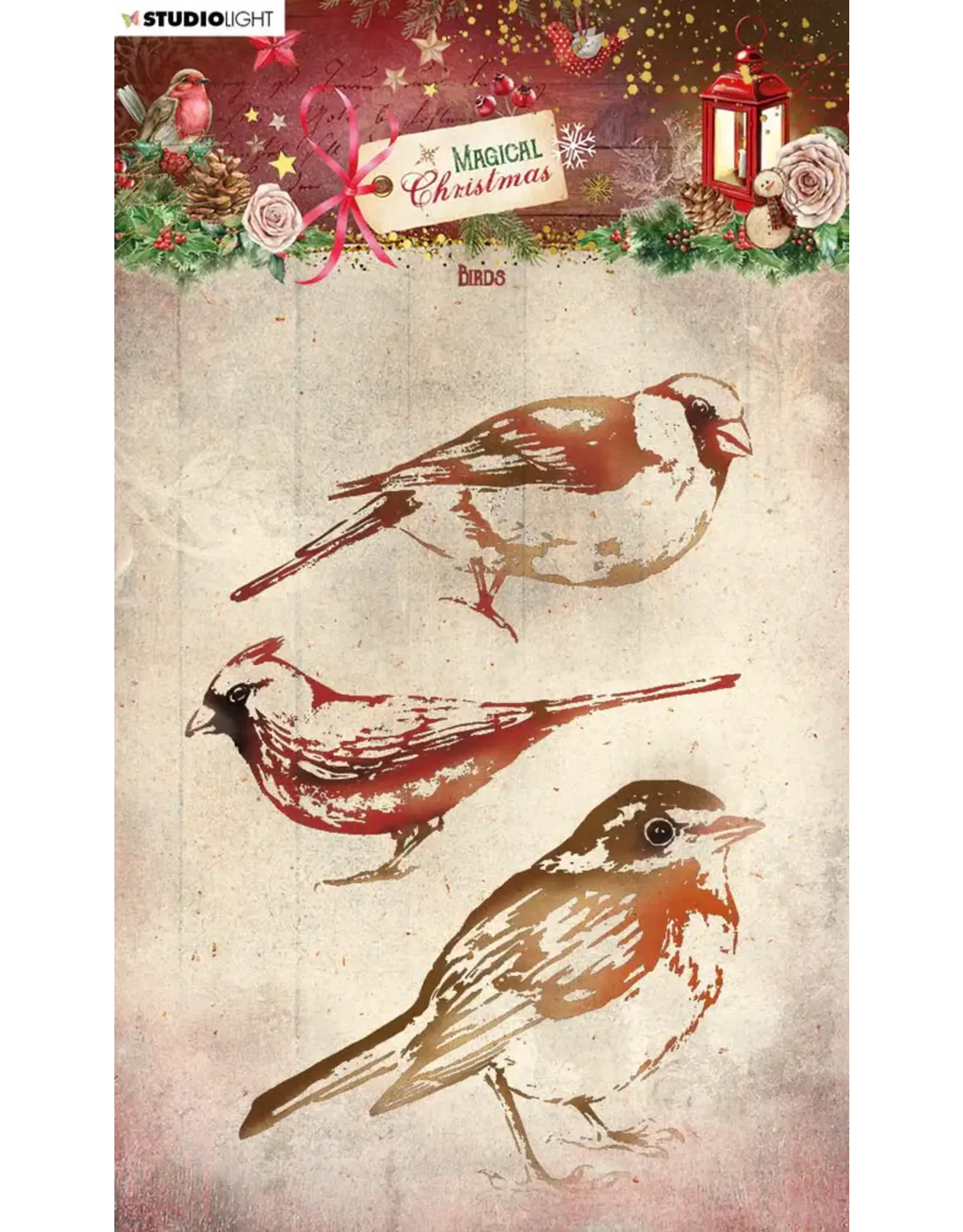 STUDIOLIGHT MAGICAL CHRISTMAS BIRDS CLEAR STAMP SET Scrapbook Centrale