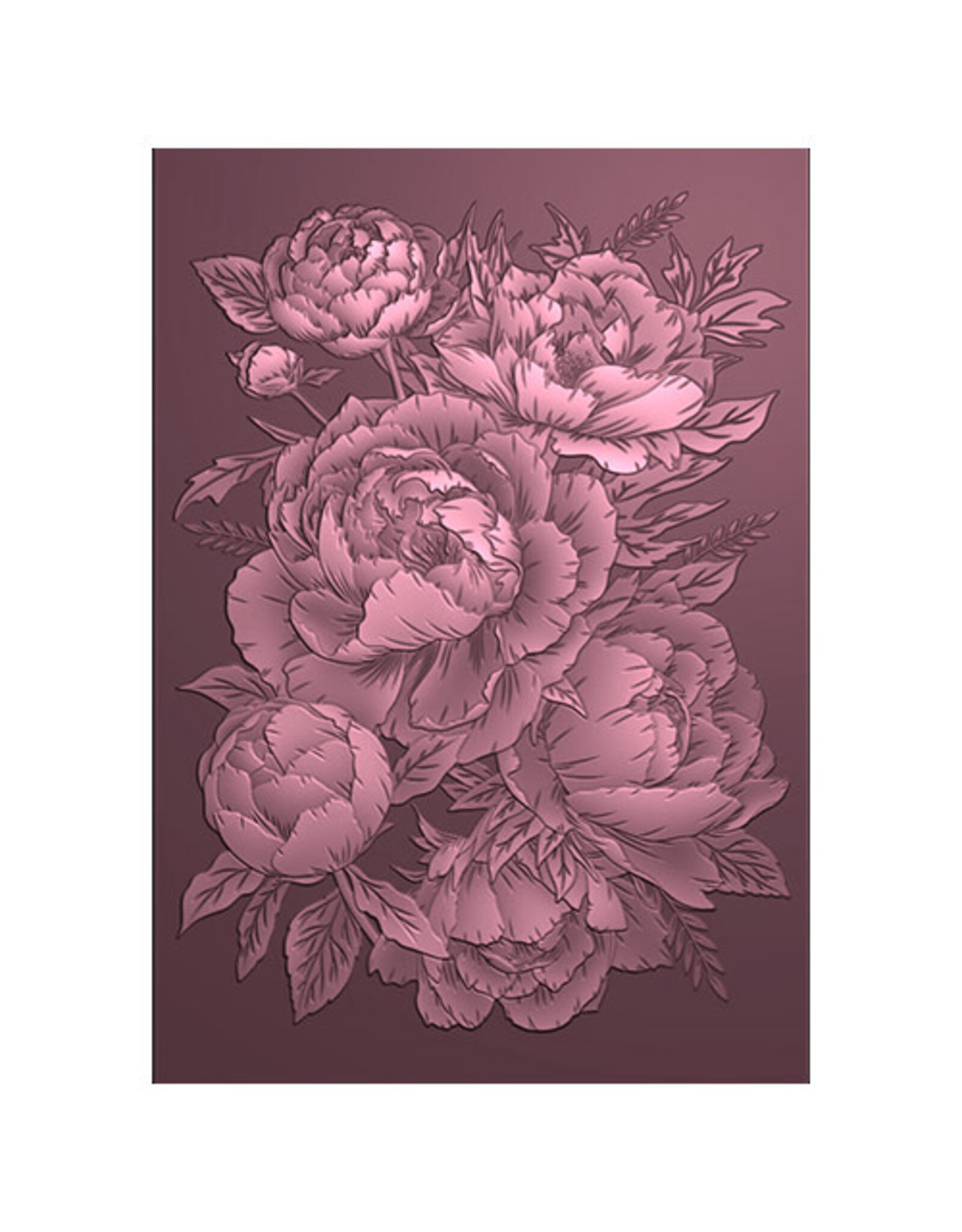 STAMPS BY ME SIGNATURE HD 3D EMBOSSING FOLDER PRETTY PEONY