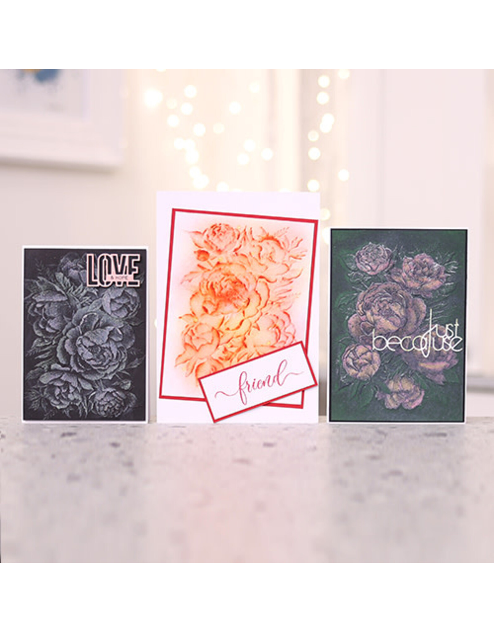 STAMPS BY ME SIGNATURE HD 3D EMBOSSING FOLDER PRETTY PEONY