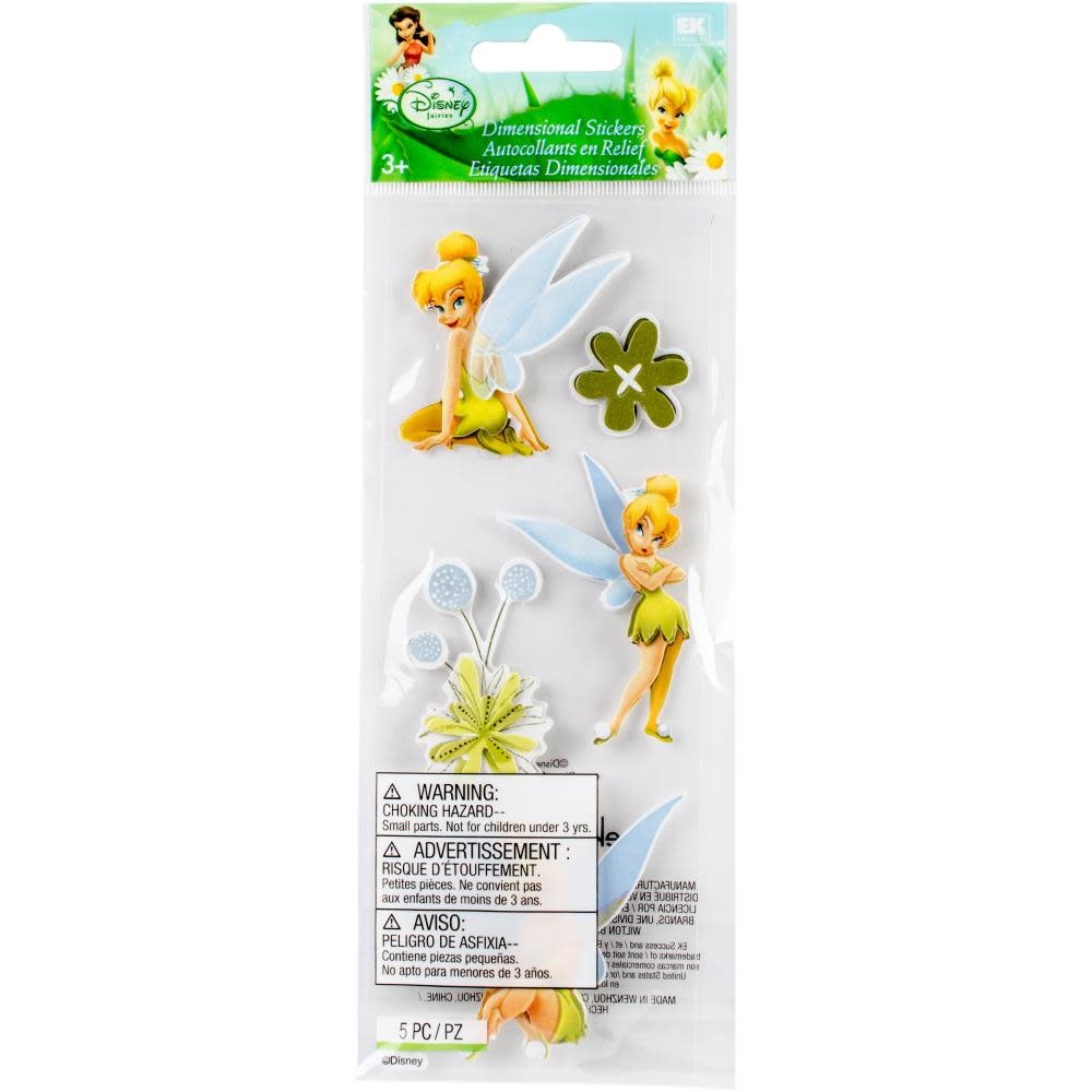 EK SUCCESS DISNEY TINKER BELLE DIMENSIONAL STICKERS 10PC