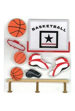 JOLEE’S JOLEE'S BOUTIQUE BASKETBALL DIMENSIONAL STICKERS