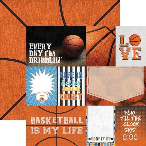 PAPER HOUSE PRODUCTIONS PAPER HOUSE PRODUCTIONS ALL STAR BASKETBALL BASKETBALL TAGS 12X12 CARDSTOCK