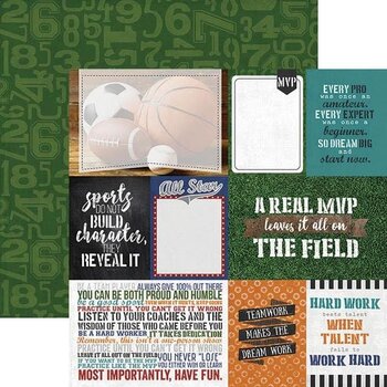 PAPER HOUSE PRODUCTIONS PAPER HOUSE PRODUCTIONS ALL STAR SPORTS MVP TAGS 12X12 CARDSTOCK