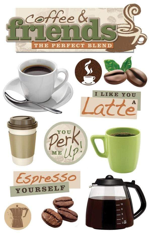 PAPER HOUSE PRODUCTIONS PAPER HOUSE COFFEE & FRIENDS 3D STICKERS