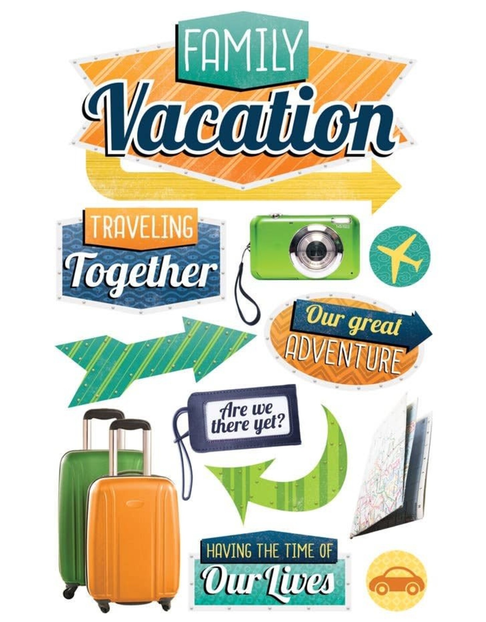 PAPER HOUSE PRODUCTIONS PAPER HOUSE FAMILY VACATION 3D STICKERS
