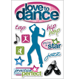 PAPER HOUSE PRODUCTIONS PAPER HOUSE LOVE TO DANCE 3D STICKERS