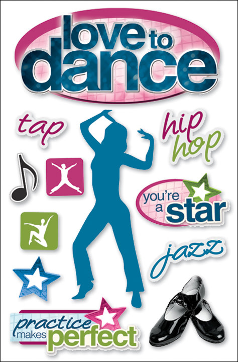 PAPER HOUSE PRODUCTIONS PAPER HOUSE LOVE TO DANCE 3D STICKERS