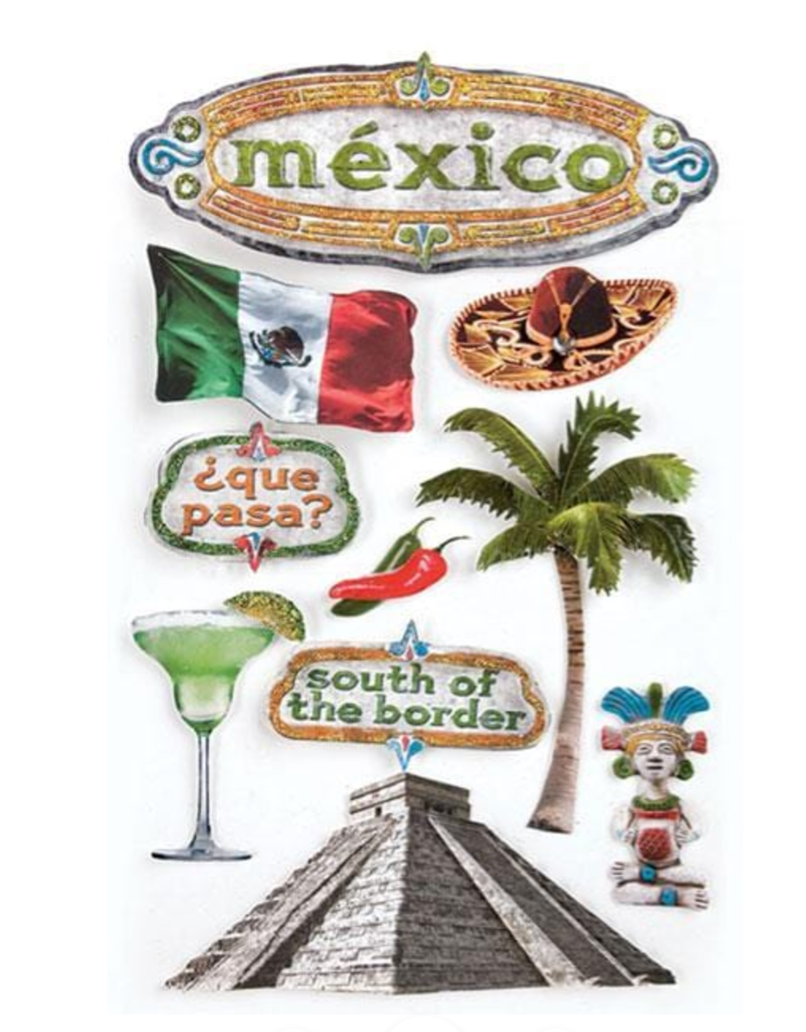 PAPER HOUSE PRODUCTIONS PAPER HOUSE DISCOVER MEXICO 3D STICKERS