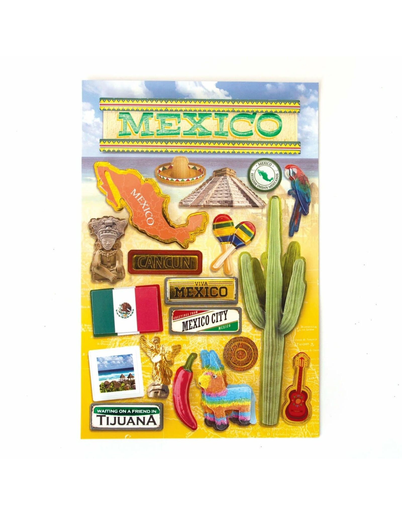 PAPER HOUSE PRODUCTIONS PAPER HOUSE DESTINATIONS MEXICO 3D STICKERS