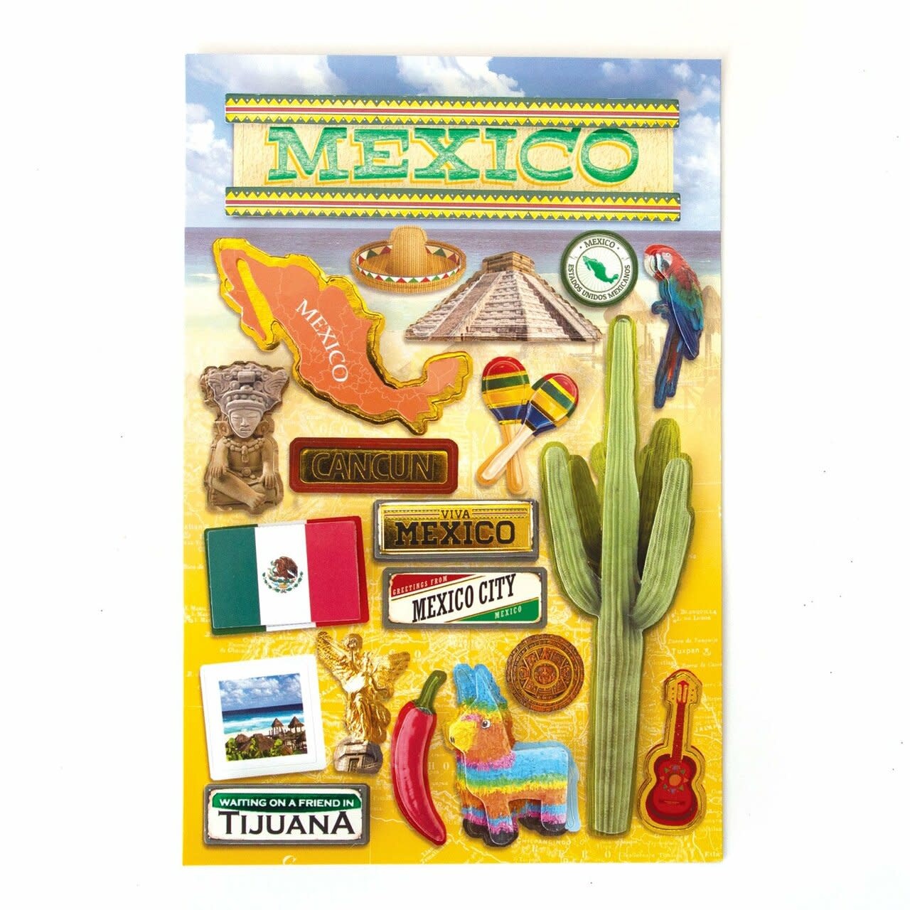 PAPER HOUSE PRODUCTIONS PAPER HOUSE DESTINATIONS MEXICO 3D STICKERS